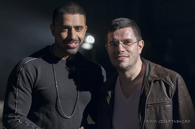 Cezar Tabac și Jay Sean la filmări